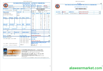 PAKISTAN MULTAN ELECTRIC POWER business utility bill Word and PDF template